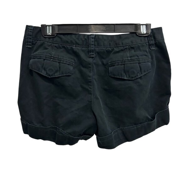 Old Navy Womens Black Low Rise Rolled Hem Cotton Shorts Size 6 Casual - Picture 2 of 10